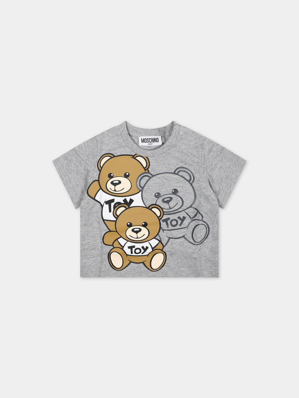 Gray t-shirt for baby boy with Teddy Bears